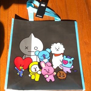 bts bt21 reusable tote bag